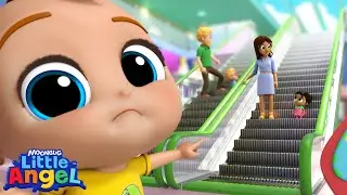 Be Safe at the Mall! Safety Tips | Little Angel Kids Color Songs & Nursery Rhymes 🛍️🚸👶