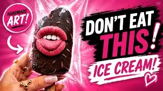 Sculpt & Paint With Me | A Surreal Ice Cream Stick Sculpture (Magnum) in PolymerClay