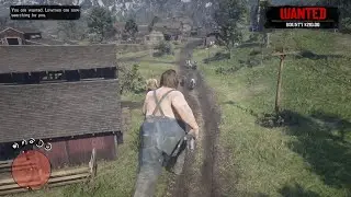 Giant Pig Farmer in RDR 2 - Pig Rider v2 script mod