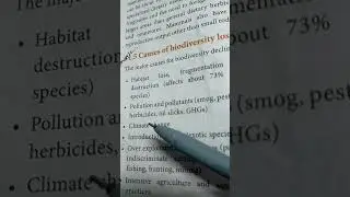 Biodiversity. Causes of biodiversity loss