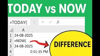 TODAY vs NOW in Excel – What’s the Difference?