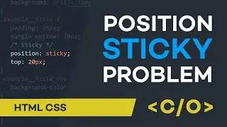 POSITION STICKY NOT WORKING ? 