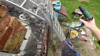 Beázik a garázs. Kémény kikenése, kémény javítása misunggal.