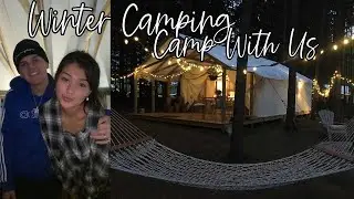 We Found THIS while Winter Camping ⛺️  (GLAMPING) | Karlee + Josh