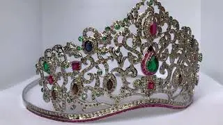 Diamond Tiara Crown - Royal Princess Antique Handmade Tiaras and Crowns - Costozon