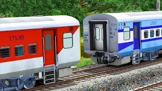 LHB BLUE COUPLING LHB RED | BUMPY RAILROAD | RAILWORKS  | TRAIN SIMULATOR 2022 | TRAIN GADI