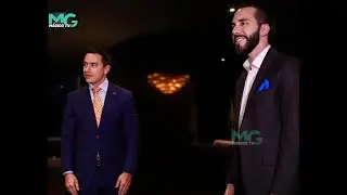 Nayib Bukele y el mandatario de Ecuador Daniel Noboa, se reunieron. No se fue sin probar las pupusas