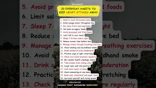 20 Everyday Habits That Protect Your Heart From Attacks