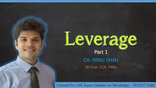 Financial Leverage Part 1 - CA Inter / IPCC | Financial Decision Making