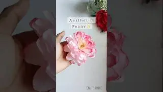 Diy Aesthetic pink and yellow peony ✨ flower #diy #craft #flowers #viral