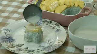 |snackvlog| mango sticky rice 카오니아오 마무앙 (망고와 떡케이크) カオニャオ・マムアン (マンゴーともち米)