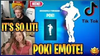 STREAMERS REACT TO THE POKI *EMOTE* IN THE ITEM SHOP! - POKI EMOTE REACTION