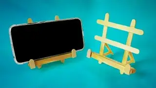Popsicle Stick Cell Phone Holder || Crafted studio