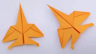 How to make paper fighter plane | Handmade paper toy plane | Cool design origami fighter jet