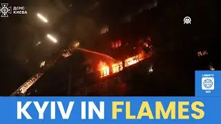 Overnight Russian Attack HITS Kyiv &mdash; High-Rise Fire Injures Nine