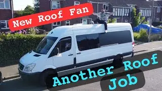 Fitting the new roof fan! | Mercedes Sprinter Van Build Ep.4