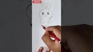 Cute Rabbit Drawing #chocokids #shorts #rabbitdrawing