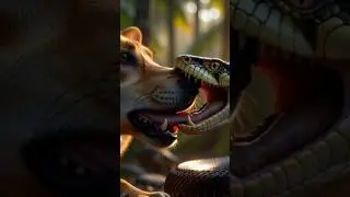 Dog and Snake eat Meat with AI | Dog and Snake eat togher | #ai #AISpaghetti #CuteHorror #DogLovers
