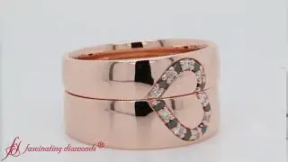 Wedding Anniversary Gift For Couples With Black Diamond In Rose Gold-FD1144GH