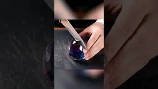 ASMR Crystal Slicing 🔮 Satisfying Cut  #asmr #satisfying #crystals