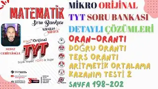 2026 MİKRO ORİJİNAL TYT SORU BANKASI ÇÖZÜMLERİ SYF198-202 #orijinalmatematik #mikroorijinal #yks2026