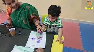 Onion Stamp Painting & Alphabet Learning | Letter B | Pre-Nursery Kids at Sandeepni Gurukul