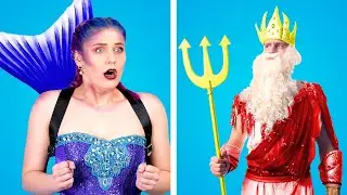 FUNNY MERMAID SITUATIONS! Mermaid at School, Best DIY School Supplies by Crafty Panda How