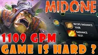 Dota 2 MidOne Alchemist - 10 Mins Radiance - 1109 GPM - Game Is Hard ???