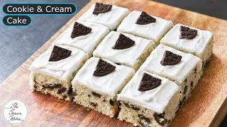 Cookie & Cream Cake | No Oven Chocolate Vanilla Cookie & Cream Cake Recipe ~ The Terrace Kitchen