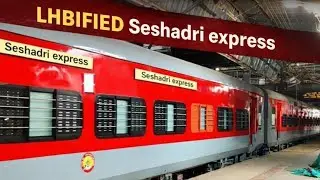 Finally waiting for this movement!Seshadri express upgraded to LHB coaches#train #indianrailways 