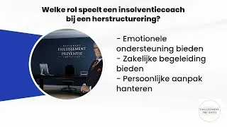 Welke rol speelt een insolventiecoach bij een herstructurering?