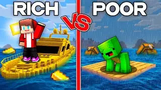 Mikey POOR vs JJ RICH Ship SURVIVAL Build Battle in Minecraft (Maizen)