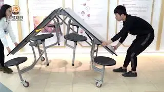 student folding dining table
