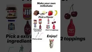 Make your own milkshake! #pickyourfav #music #pinterest