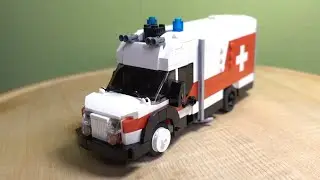 LEGO mini RC Krankenwagen mit Blaulicht und Sirene (+SBrick) [MOC]