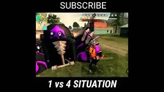 # FREE FIRE 1 VS 4 CLUTCH CHALLENGE 😱 / # FREE FIRE MAX 1 VS 4 SITUATION 🥶 / # 1 vs 4 CHALLENGE