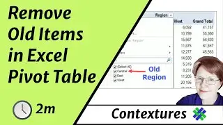 How to Remove Old Items from Pivot Table Drop Downs in Excel