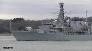 HMS KENT F78 LEAVES DEVONPORT NAVAL BASE AT NORTH CORNER PONTOON - 19th March 2021