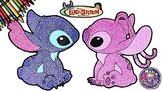 Coloriage &agrave; MA FA&Ccedil;ON (coloring with MY TWIST) 🎨✨STITCH & ANGEL IN LOVE DISNEY