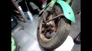 ４０年放置のバイクをレストア　その３ 固着がひどくてホイールが外れない （ Restoration part3 of the motorcycle）