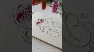 Ganesh ✨jee drawing with glitter| glitter 🪩 art|#art #shorts