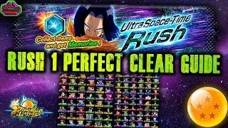 Ultra Space Time RUSH - PERFECT CLEAR GUIDE - Stage 1 - All Fights with Commentary - DB Legends