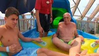 Kartrite indoor water park. NOR'EASTER Water Slide in 4K