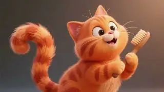 Brush the Curl on Orange Kitty&rsquo;s Tail 🐱 | Nursery Rhymes & Kids Songs | Gentle Care Fun for Toddlers