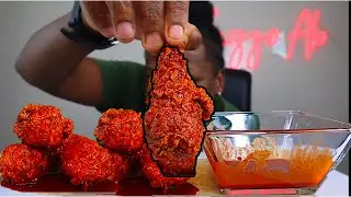 2X Nuclear Spicy Chicken Wings &bull; Mukbang | CUZZO AB