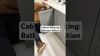 Cabinet refacing with @myfrontandcenter (code jonathanandjenna20) #cabinetrefacing #bathroomdiy