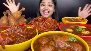 Unlimited Chicken Curry + Fried Chicken😱🔥| #delicious #maddyeats
