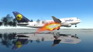 🔴LIVE Boeing 747 Nearly Hits Water | Last Second Save | X-PLANE 11