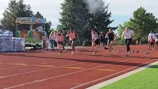 Lisa running the 100 meter dash at the Utah Summer Games