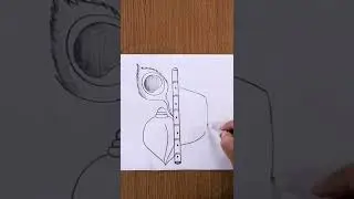 श्रीकृष्ण भगवान का चित्र | lord Krishna art pencildrawing